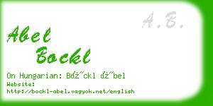 abel bockl business card